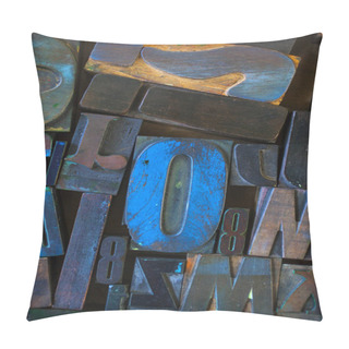 Personality  Alphabet Stamp,  Block Letters  Pillow Covers