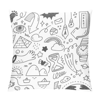Personality  Doodle Hand Drawn Doodles Elements Pillow Covers