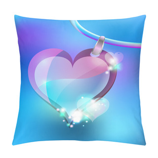 Personality  Vector Jewelry Heart. Vector Illustration. Pillow Covers