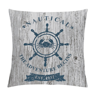 Personality  Nautical Marine Badge Pillow Covers