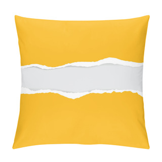 Personality  Ripped Paper And Transparent Background With Space. Pillow Covers