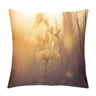 Personality  Meadow Sunset Flowers Pillow Covers