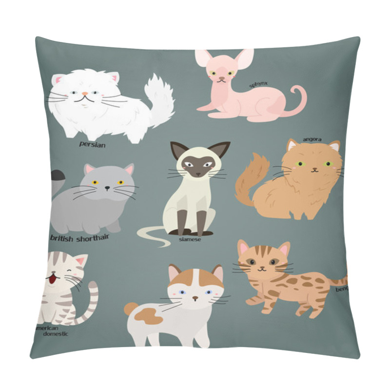 Personality  Cat Vector Set pillow covers