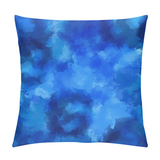 Personality  Blue Watercolor Texture Background Gorgeous Abstract Blue Watercolor Texture Pattern Expressive Pillow Covers