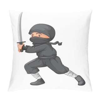 Personality  Ninja On White Pillow Covers
