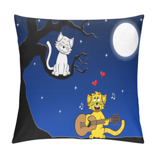 Personality  Two Loving Cats Pillow Covers