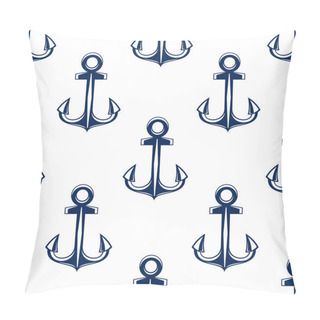 Personality  Seamless Blue Marine Anchors Pattern Pillow Covers