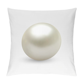 Personality  Pearl Realistic Isolated On White Background Pillow Covers