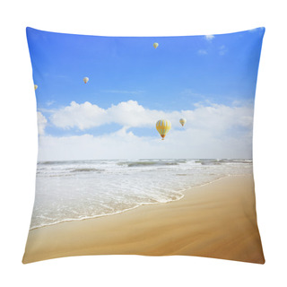 Personality  Air Balloons Over The Sea Pillow Covers