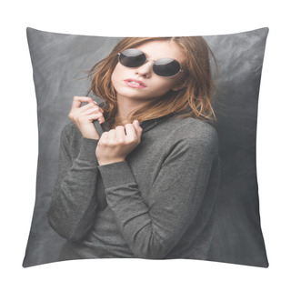 Personality  Young Stylish Woman Pillow Covers