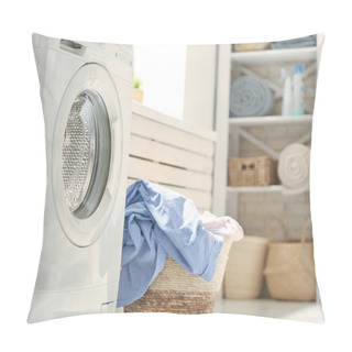 Personality  Laundry Room With A Washing Machine Pillow Covers