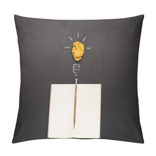 Personality  Light Bulb Symbol And Notebook Pillow Covers