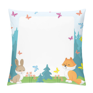 Personality  Fox And Rabbit Background Pillow Covers