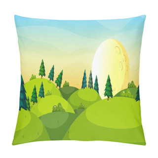 Personality  Pine Trees Above The Hills Pillow Covers