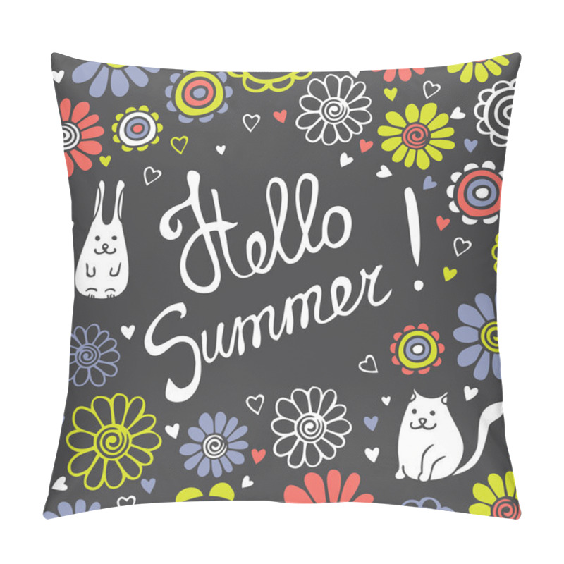 Personality  Card Hello summer pillow covers