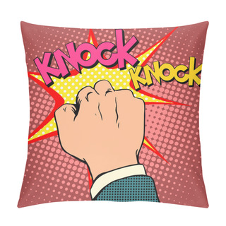 Personality  Knock Door Hand Pillow Covers