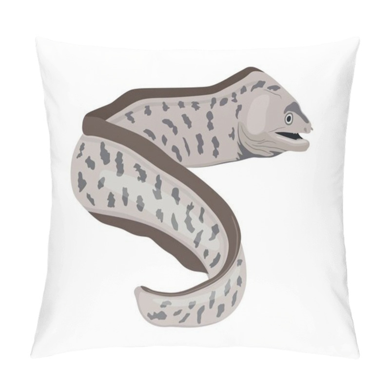 Personality  Icon Of The Ocean Fish Of The Moray. Vector Illustration Pillow Covers