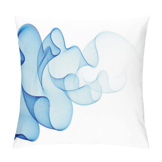 Personality  Flowing Energy Particles, Wave Of Blended Dots Transparent Tulle Textile On Wind. Curved Dotted 3d Lines Vector Effect Illustration. 3d Futuristic Technology Style. Pillow Covers