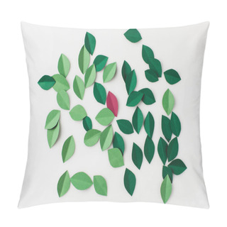Personality  Heap Of Green Paper Leaves Pillow Covers