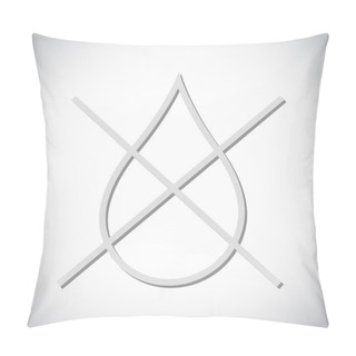 Personality  Water Drop Forbidden Icon Pillow Covers
