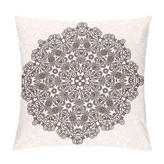 Personality  Abstract Design Element. Round Ornament Pattern Pillow Covers