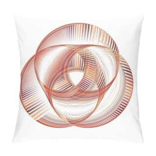 Personality  Intricate Muted Orange Abstract Twisting Spiral Waves Design Pillow Covers