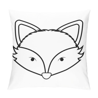 Personality  Contour Monochrome With Fox Face Pillow Covers