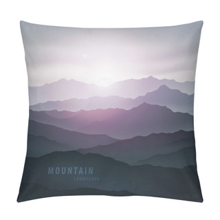 Personality  Dark Blue Mountain Landscape Pillow Covers
