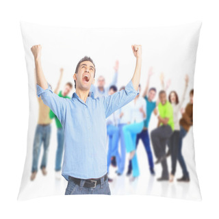 Personality  Group Of Happy Hugging And Cheering Pillow Covers