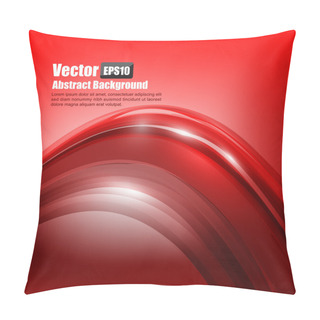 Personality  Abstract Background Ligth Red Curve And Wave Element Vector Illu Pillow Covers