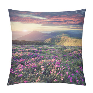 Personality  Blossom Carpet Of Pink Rhododendron Flowers Pillow Covers