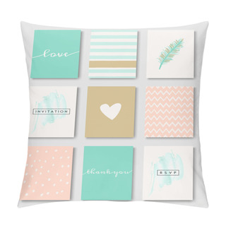 Personality  Romantic Wedding Cards Collection Pillow Covers