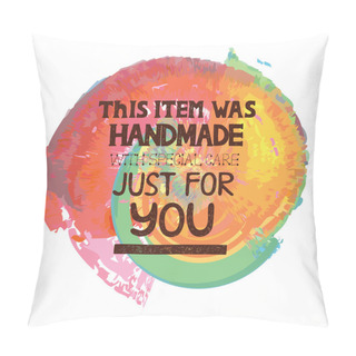 Personality  Label And Badge With Hand-lettering Pillow Covers