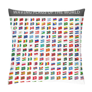 Personality  Waving Flags Of The World Pillow Covers