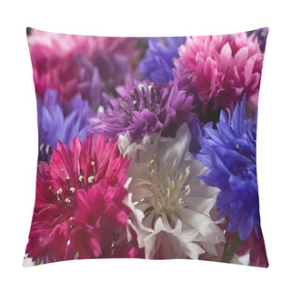 Personality  Bouquet Of Cornflowers Pillow Covers