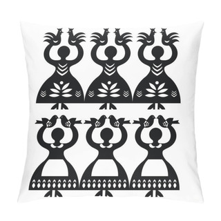 Personality  Polish Folk Art Pattern Wycinanki Kolbielskie Pillow Covers