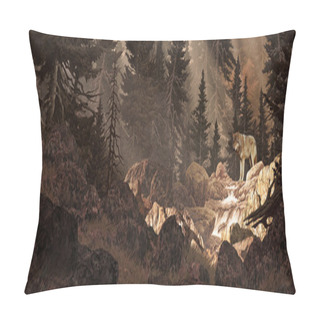 Personality  Wolf Upstream Pillow Covers
