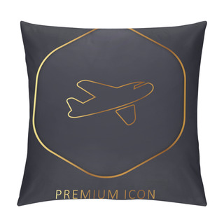 Personality  Air Transport Golden Line Premium Logo Or Icon Pillow Covers
