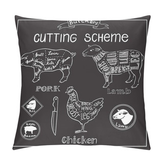 Personality  Butchers Shop. Pillow Covers