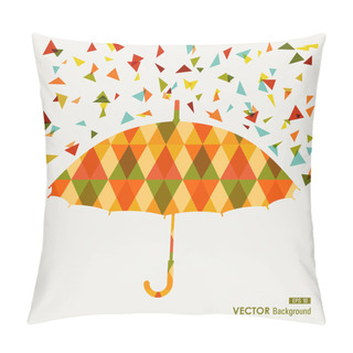 Personality  Fall Season Triangle Composition Umbrella EPS10 File Background. Pillow Covers