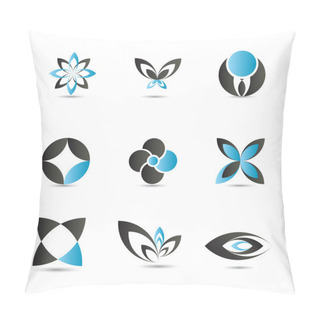 Personality  Blue Logo Elements Pillow Covers