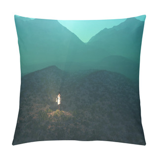Personality  Lost Wayfarer In The Desert Pillow Covers