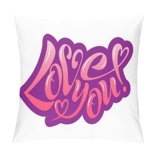 Personality  Vector Illustration Of I Love You Pillow Covers
