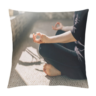 Personality  Women In Posture Of Meditation Pillow Covers