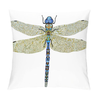 Personality  Vector Isolated Illustration Of Dragonfly Pillow Covers