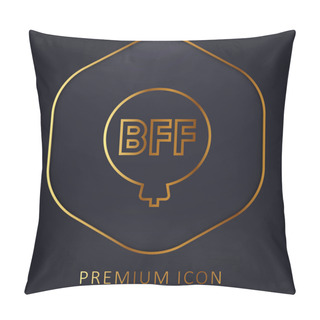 Personality Balloon Golden Line Premium Logo Or Icon Pillow Covers