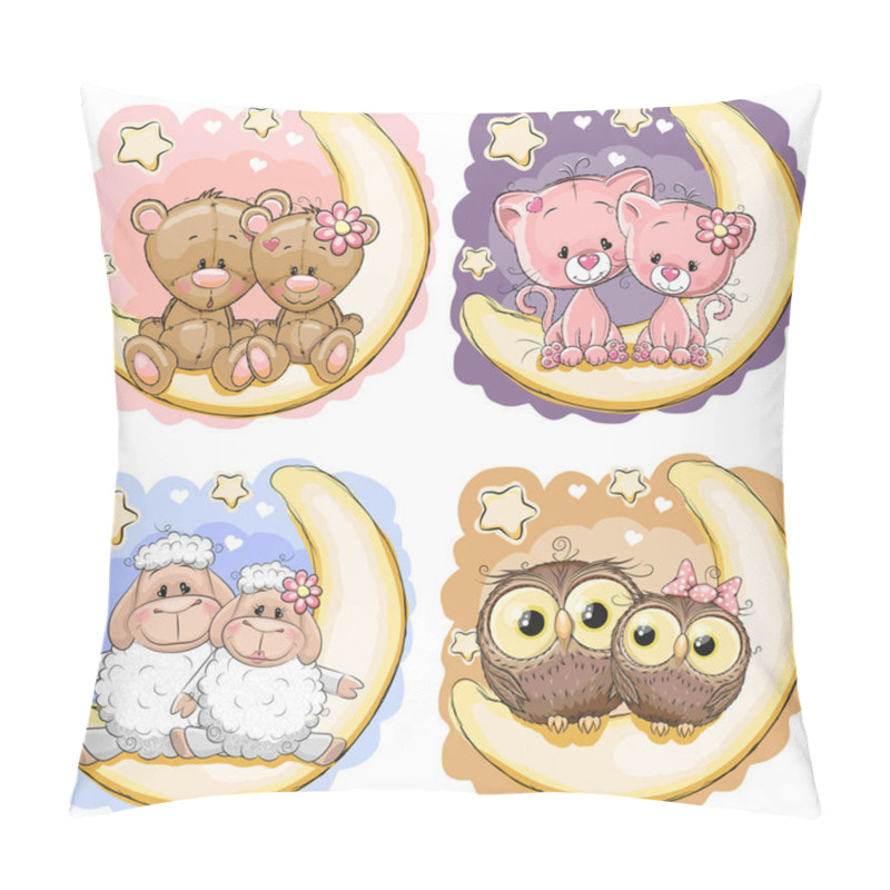 Personality  Set of cute Animals pillow covers
