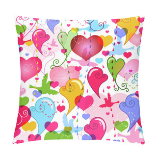 Personality  Seamless Valentine Vivid Pattern Pillow Covers