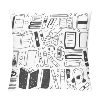 Personality  Set Of Books In Doodle Style. Vector Illustration. Pillow Covers