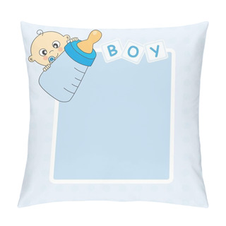 Personality  Baby Boy With A Bottle Pillow Covers